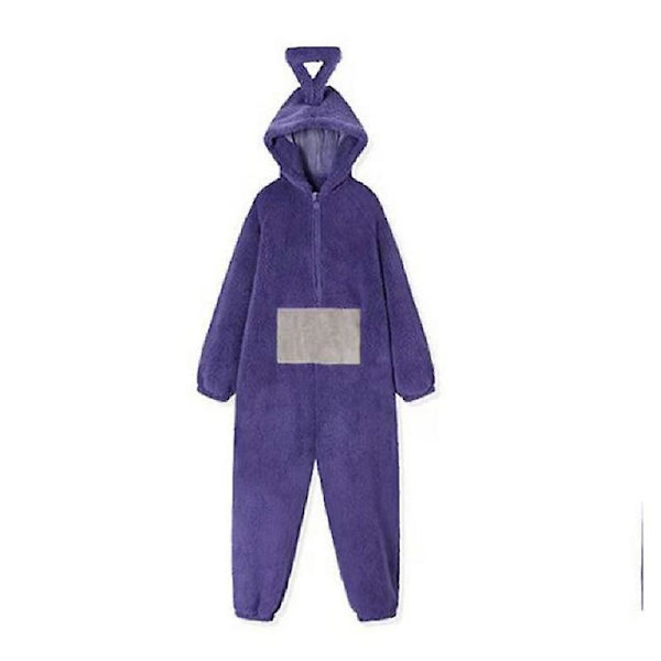 Hem 4 färger Teletubbies Cosplay för vuxen Rolig Tinky Winky Anime Dipsy Laa-laa Po Mjuk långärmad bit Pyjamas kostym purple L