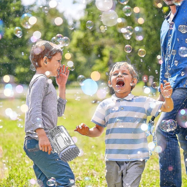 Bubbelmaskin utomhus, 69 hål bubbelpistol för bröllopsfest, födelsedagspresent, badbubbelmaskin sommarleksak, elektrisk LED-ljus bubbelpistol null none