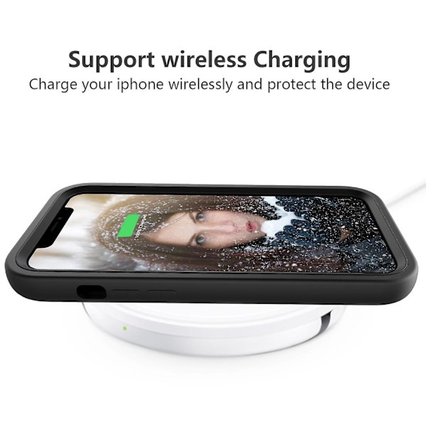 Silikon + PC- case för iPhone 15 Black