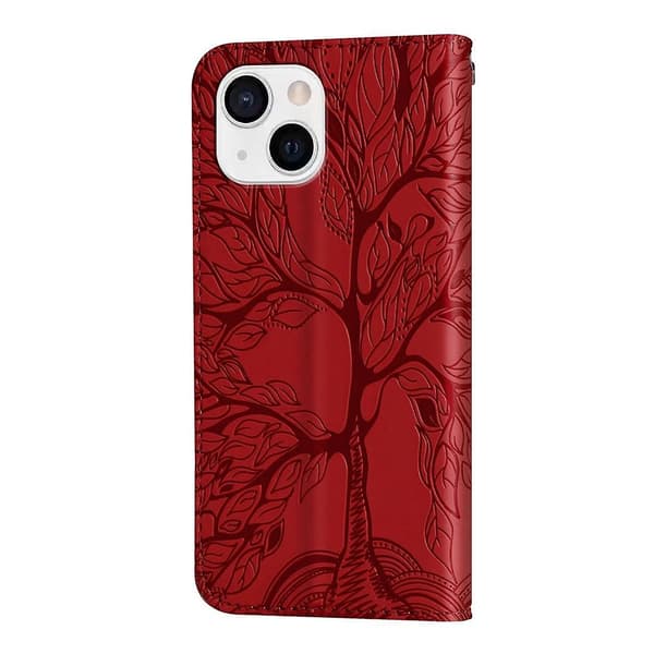 Case med reliefmönster för iPhone 15 Plus Red