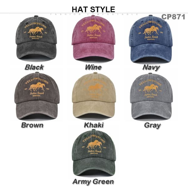 Yellowstone Dutton Ranch Baseball CB357 Burgundy-yellow
