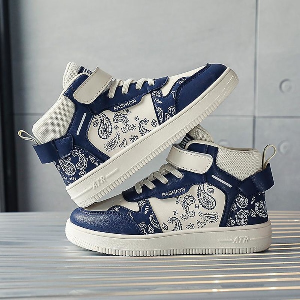 Barn Sneakers Andas Pojkar Flickor Skateboard Skor Löparskor 2La310 Blue 30