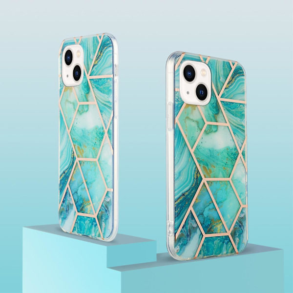Marmor TPU- case för iPhone 15 Blue
