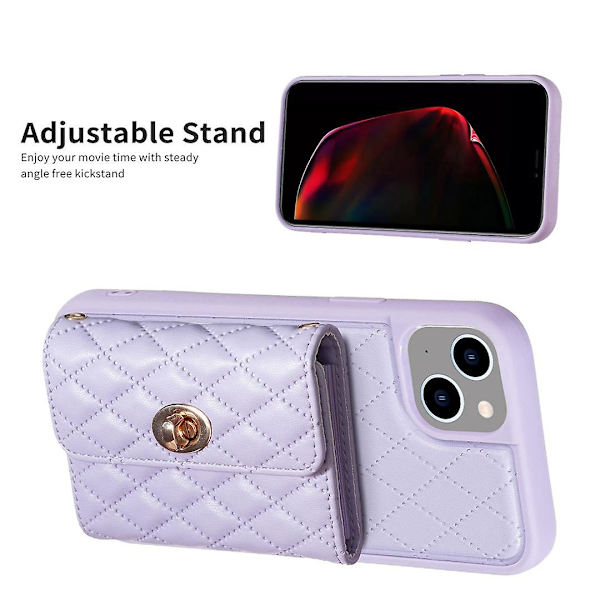 Plånbok Case För iPhone 15 Plus Purple
