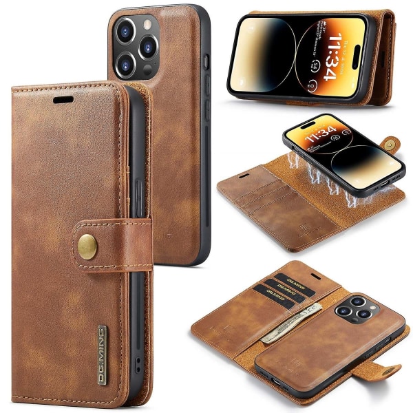 Crazy Horse Case för iPhone 15 Pro Brown