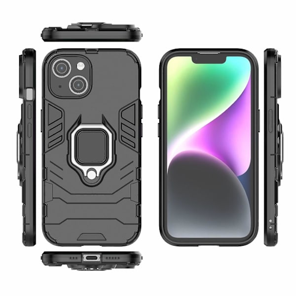 Stötsäker PC + TPU för iPhone 15 Black