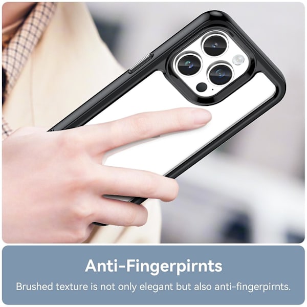 Akryl + TPU phone case för iPhone 15 Pro Black