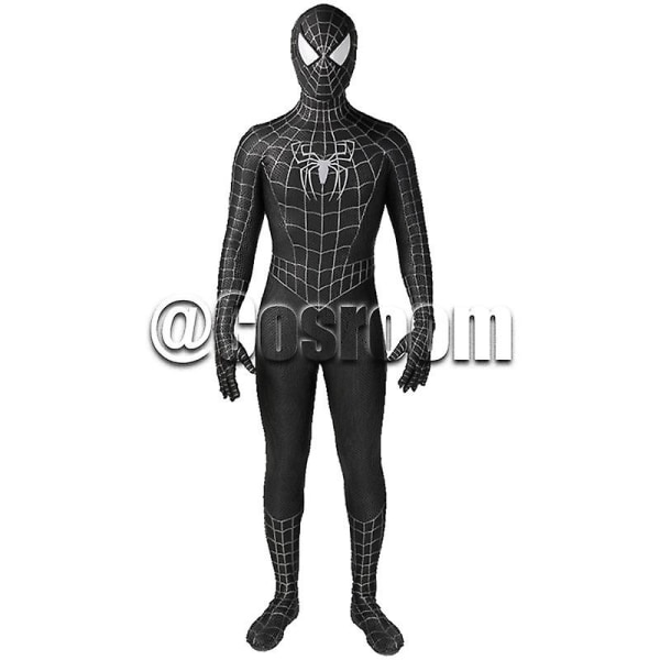 Tobey Maguire Spiderman Kostym Svart/röd Raimi Spider Man Cosplay Superhjälte Zentai Kostym Halloween Kostymer För Vuxna/barn 130 red