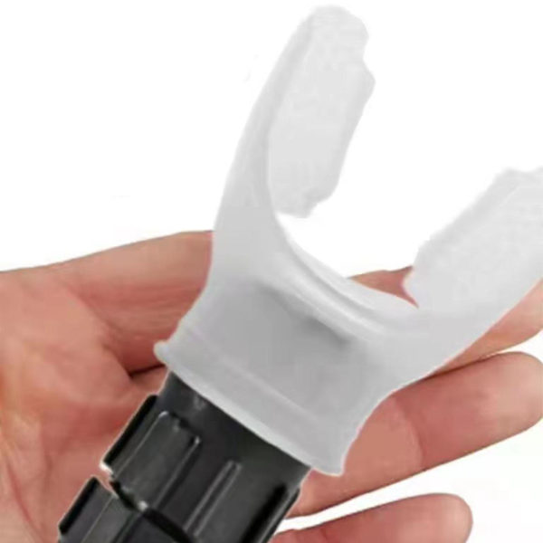 Bärbar Lung Exerciser Expander Device Lungkapacitet Absolut Breaking Motion Trainer Justerbart motstånd med silikon munstycke Vit
