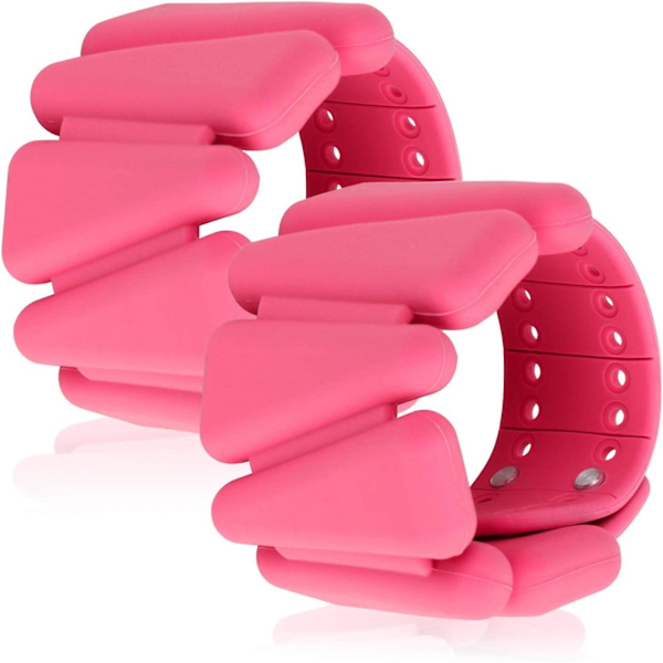 Styrketräning handledsviktset för kvinnor, ankelvikter för män, handviktset för kvinnor, bärbara vikter Justerbara 1st Pink