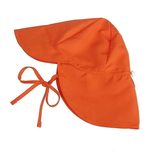 Sommar Solhatt Hals Cover Beach Flap Cap Andas För Barn Pojke Flicka Orange L