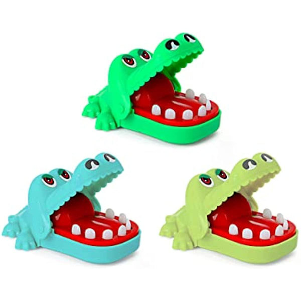 Puox 3-pack Mini Crocodile Biting Finger Nyckelring Krokodiltänder Leksaksspel för barn Krokodilbitande finger Knepigt spel för barn 3+ (slumpmässigt) null none