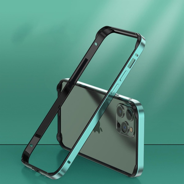 Ram Metall Bumper Case För Iphone15 Pro Max/15 Plus/15 Pro/15, Metall Cover med upphöjd kantskydd för Iphone 15series green iPhone 15 Pro