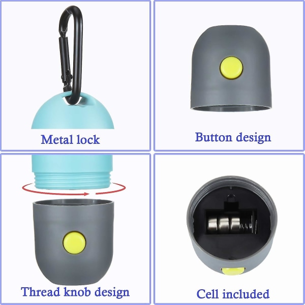 2st Hundbajs avfallspåshållare Dispenser med led ficklampa null none