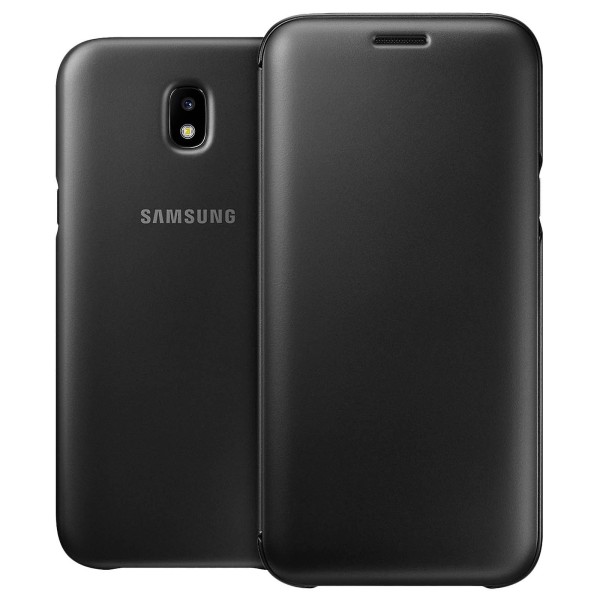 Officiellt Samsung Flip- cover, ställfodral för Samsung Galaxy J5 2017 - Svart Black none