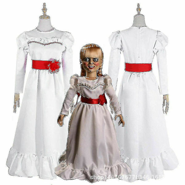 Finklänning Annabelle The Conjuring Doll Barn Vuxen Damkostym U one size none