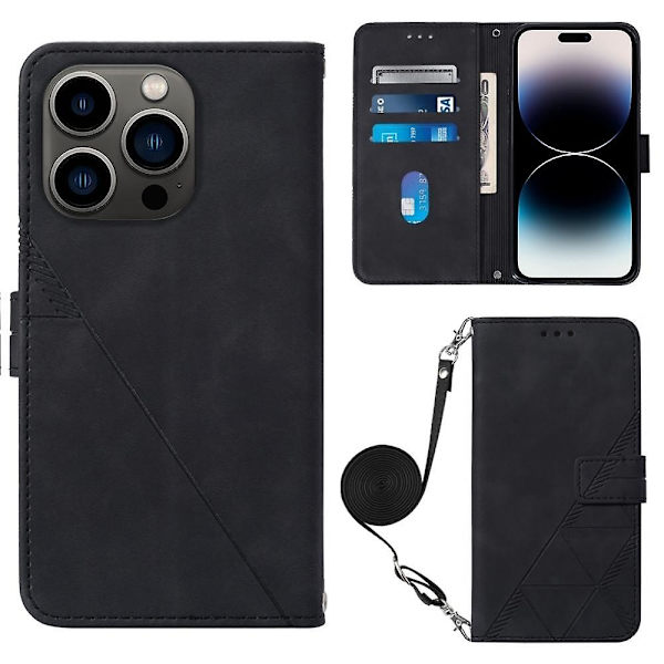 PU phone case för iPhone 15 Pro Black