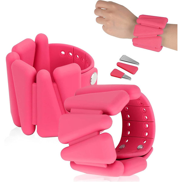 Styrketräning handledsviktset för kvinnor, ankelvikter för män, handviktset för kvinnor, bärbara vikter Justerbara 1st Pink