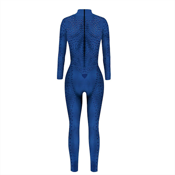 Superhjälte Mystique Raven Darkholme Cosplay Sexiga Jumpsuit Kostymer Halloween Dam Fancy Dress L