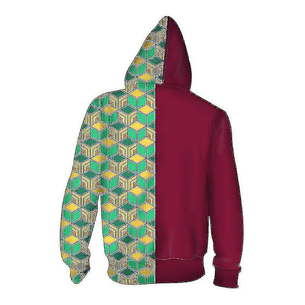 Barn Anime Demon Slayer Hoodie Vuxen Tanjirou Nezuko tröja Tomioka Giyuu L