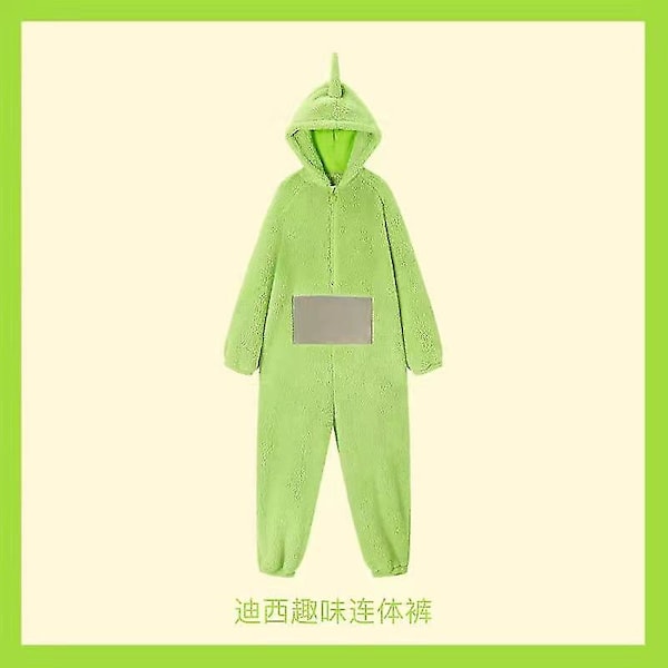 Unisex Teletubbies Kostymer Disi Onesies Lala Cosplay Pyjamas Vuxen Pyjamas Djursovkläder Jumpsuit Green M*Teletubbies