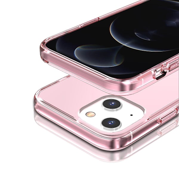 Transparent phone case för iPhone 15 Pink