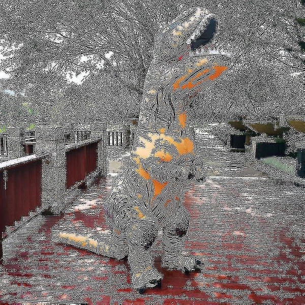 Barn Vuxen Dinosaur Uppblåsbara Kostymer T-rex Anime Tecknad Festklänning Kostymer Halloween Kostym För Man Kvinna brown Fit Height 120-145cm