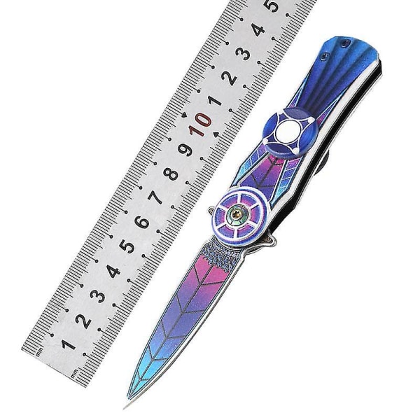 Fidget Spinner & Fällbar Skärare i Rostfritt Stål Blad Hand Toy Utomhus Camping Överlevnadsverktyg Ny null none