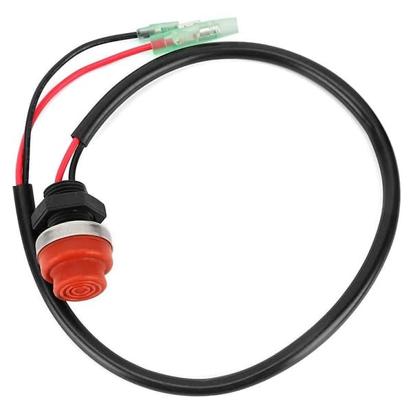 Universal båt utombordsmotor Motor Start Kill Switch Nyckelfri tryckknapp, Gäller Alla För BlackRed none