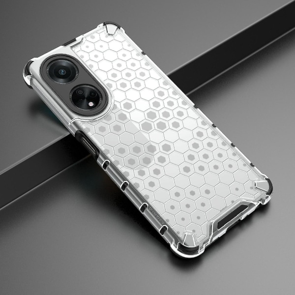 För Oppo A98 5g Anti-dropp phone case Tpu+pc Honeycomb Texture Cover Grey