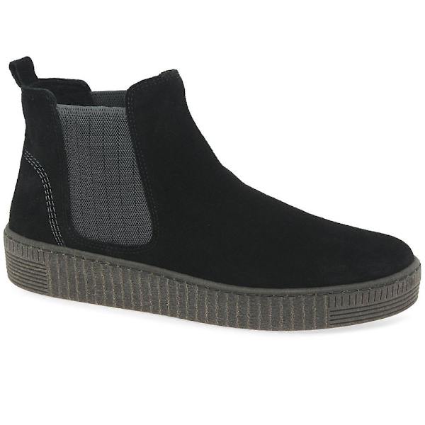 Gabor Lourdes Chelsea stövlar dam Black Suede Uk 4