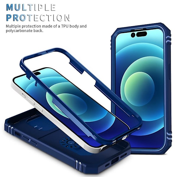 Sliding Camshield phone case för iPhone 15 Pro Blue