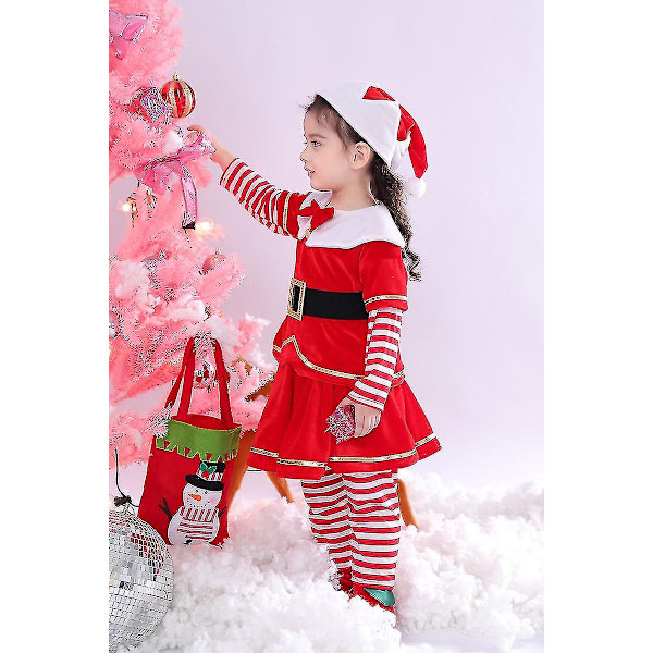 Deluxe jultomte kostym, jul barn jultomten barn halloween kostym 80cm Boy