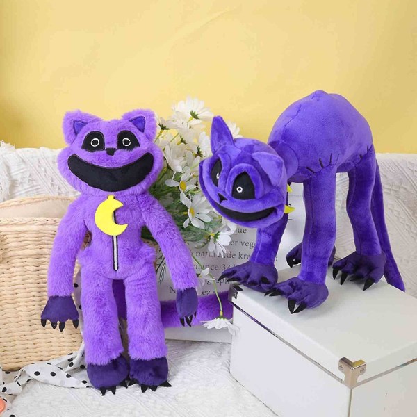 Smiling Critters Kapitel 3 CatNap Plysch, Cartoon Monster Game CatNap Smiling Critters Serie Figur Plyschdocka, 100% Ny Stance none