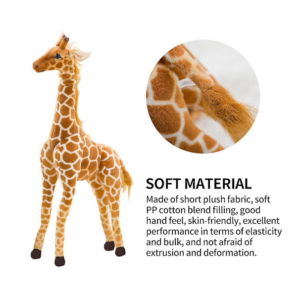 Jätte giraff för barn verklighetstrogna sovrum plyschleksak mjuk docka gosedjur Party 35cm/13.78in