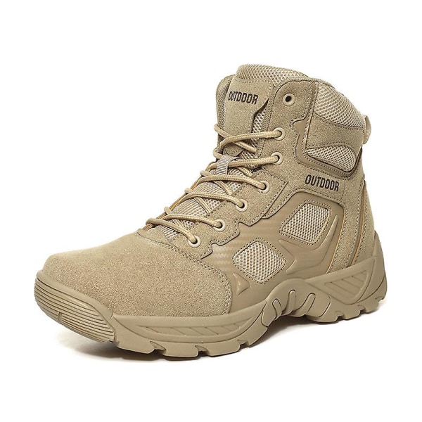 Herr vandringskängor Outdoor High Top löparskor Mode Sportskor K688 Beige 47