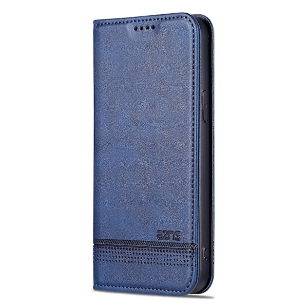 AZNS Calf PU case för iPhone 15 Plus Dark blue