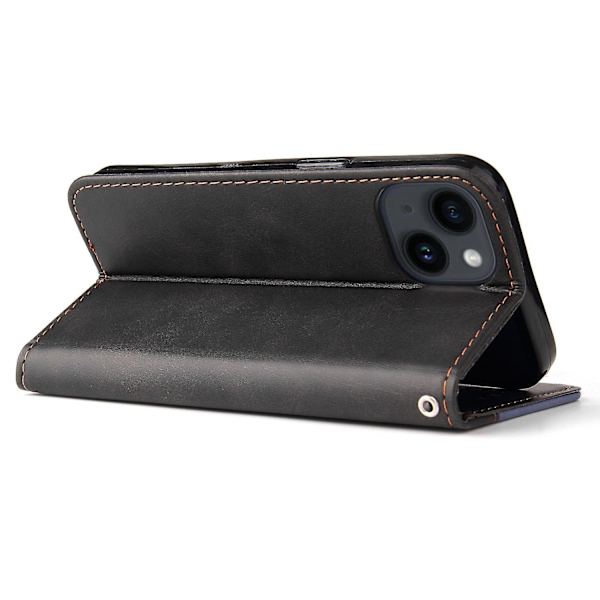Phone case i läder för iPhone 15 Grey
