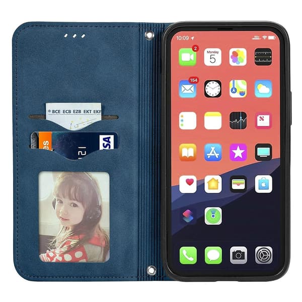 Retro Skin Feel Case för iPhone 15 Blue