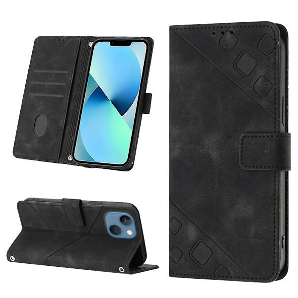 Hudkänsla PU- case för iPhone 15 Plus Brown