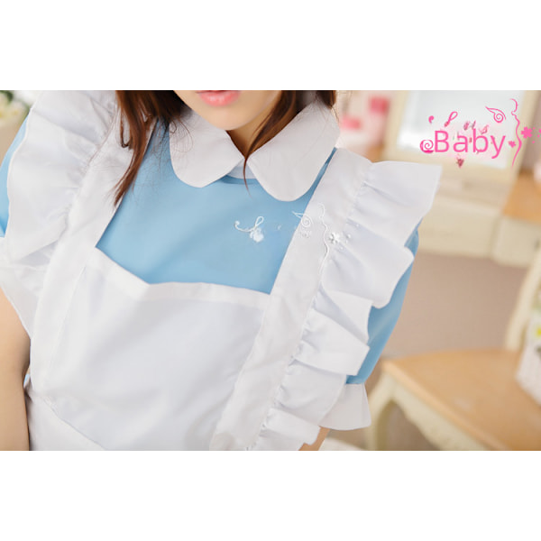 COSPLAY Alice i Underlandet super söt piga kostym vattenblå piga kostym COS anime kostym performance kostym White skirt support M