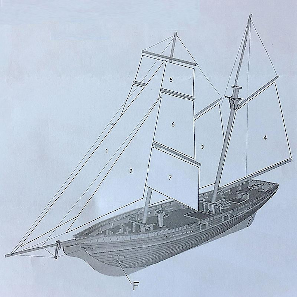 1 70 Ny hamn Träsegelbåt modell gör-det-själv-kit Fartygsmontering Dekoration Gift_x000d_