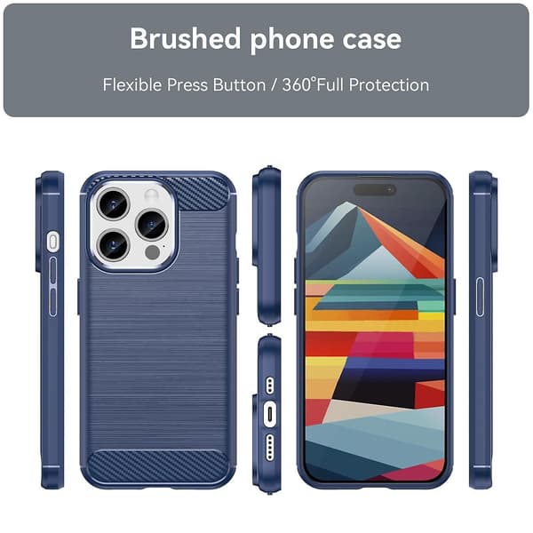 TPU phone case för iPhone 15 Pro Blue