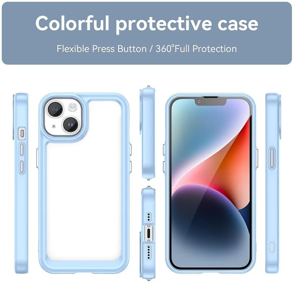 Akryl + TPU phone case för iPhone 15 Blue