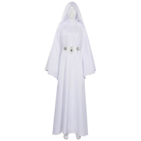 Vuxen Star Princess Leia Cosplay Kostym Klänning Outfits Halloween Carnival Suit XL