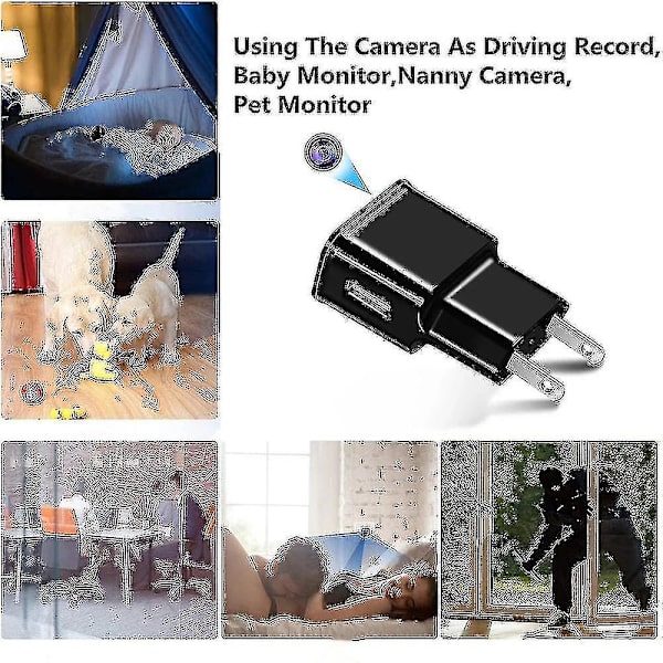 Laddare Övervakningskameror 1080p Wifi USB Action Säkerhetsvideokamera Bärbar Dold Trådlös Mini Plug Video Recorder null none