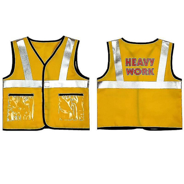 2022 Byggarbetare Kostym Kit För Barn Rollspel Leksak Set Karriär Kostymer Tung Arbetare Cosplay 1pcs One Size