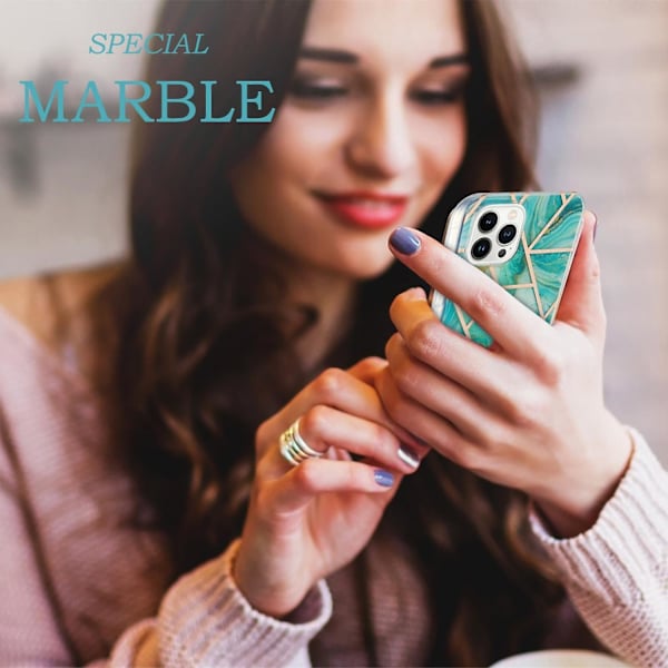Marble TPU- case för iPhone 15 Pro Blue