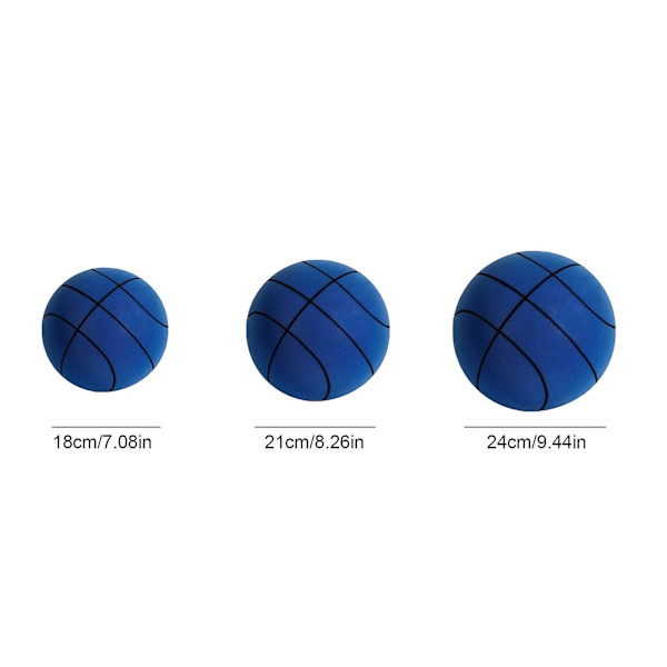 The Handleshh Silent Basketball - Premiummaterial, Silent Foam Ball, unik design, tränings- och spelhjälp Blue 24cm