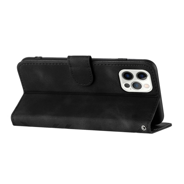 Line Pattern PU case för iPhone 15 Pro Black
